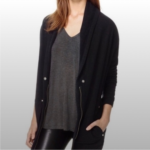 Aritzia Wilfred Free Rousseau sweater black size M cardigan style - Picture 3 of 8